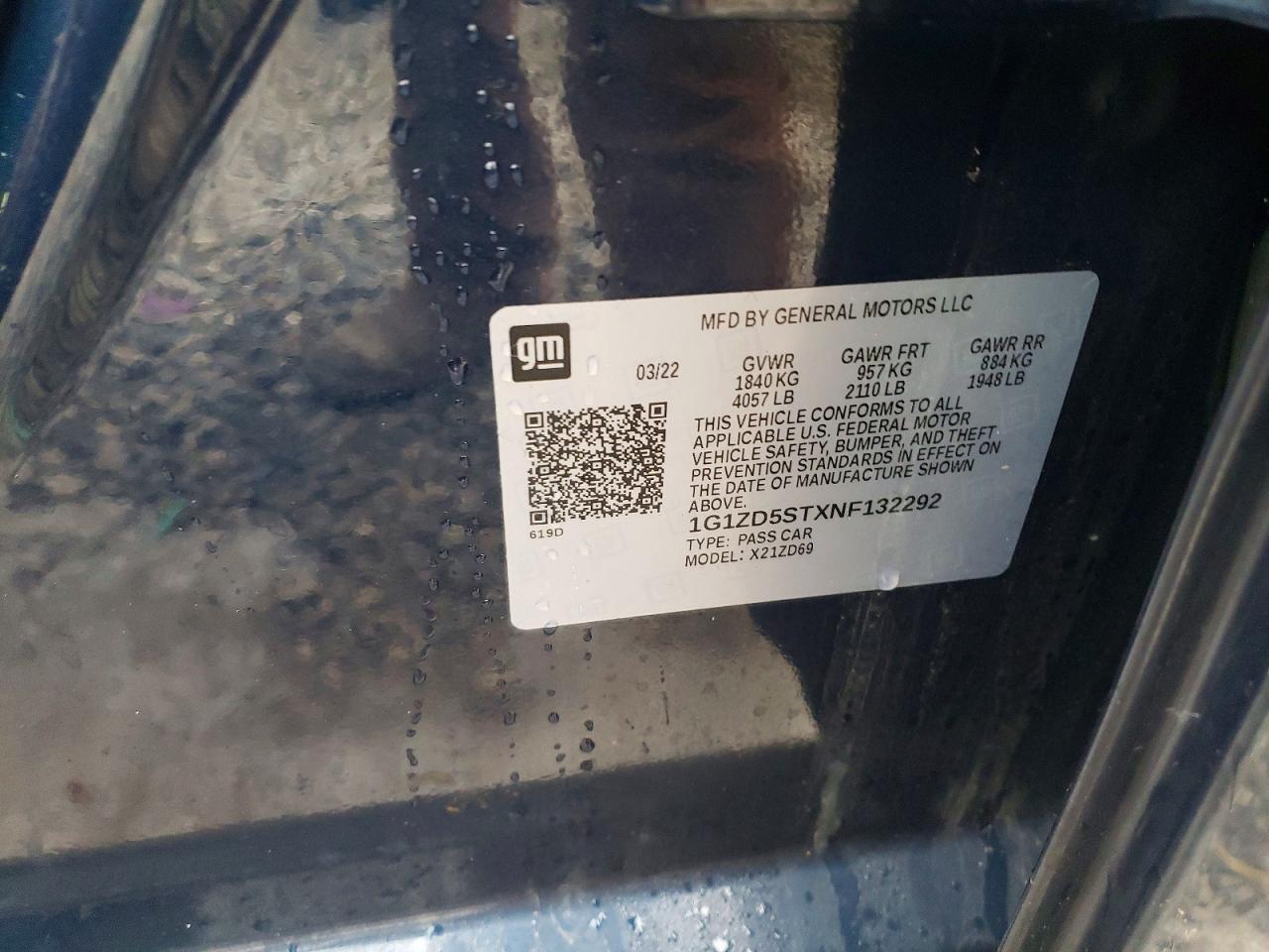 2022 CHEVROLET MALIBU LT photo 12