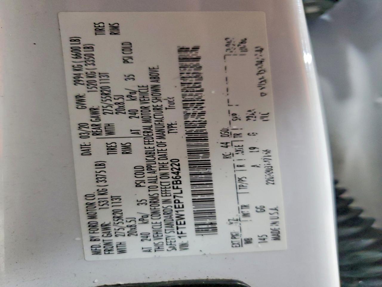2020 FORD F150 SUPERCREW photo 23