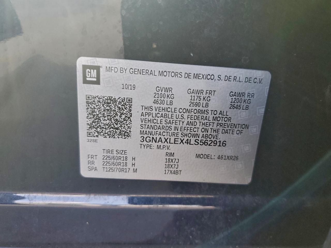 2020 CHEVROLET EQUINOX LT photo 13
