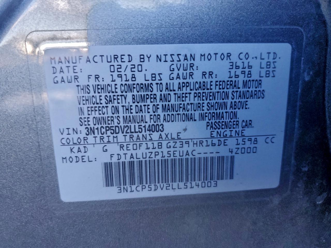 2020 NISSAN KICKS SR photo 37
