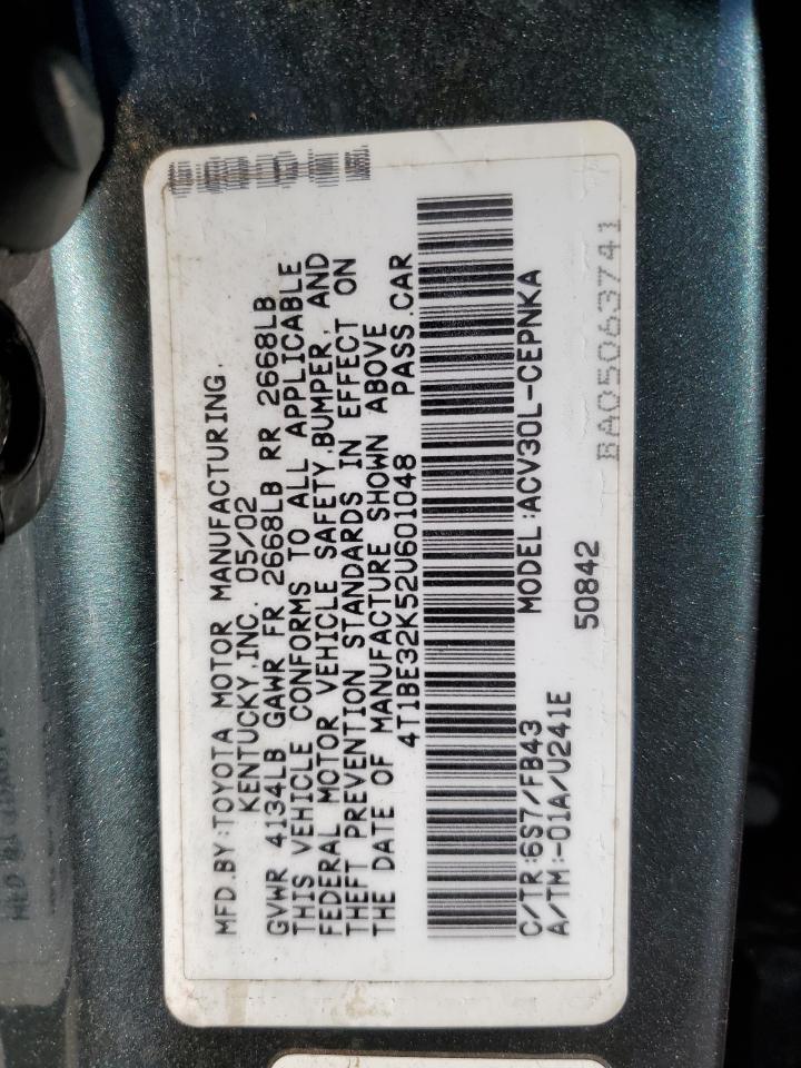 2002 TOYOTA CAMRY LE photo 12
