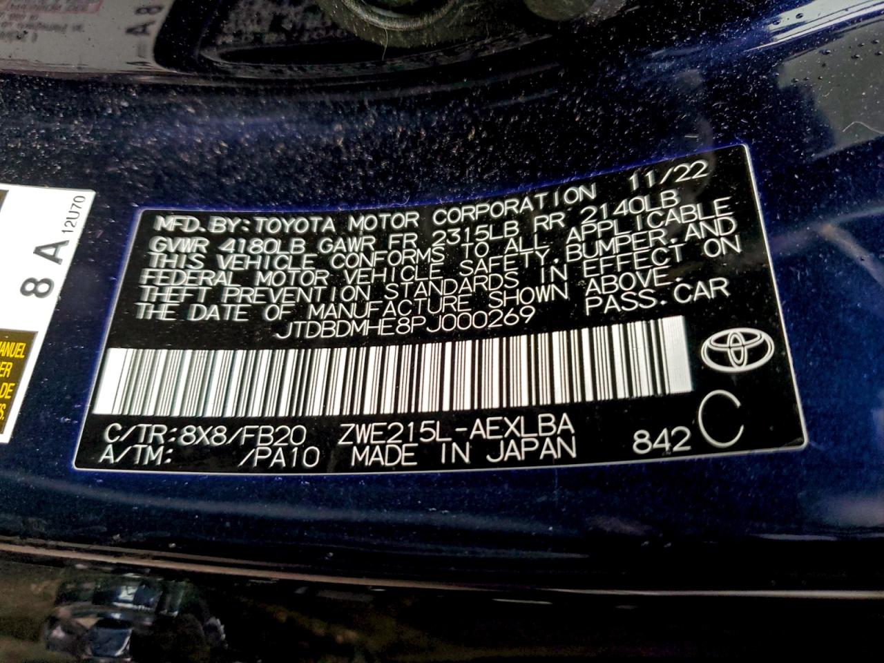 2023 TOYOTA COROLLA LE photo 23