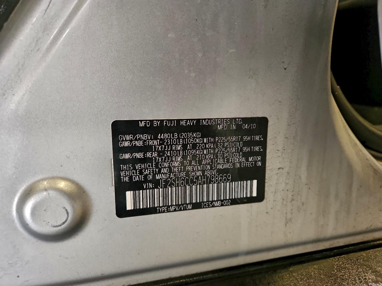 2010 SUBARU FORESTER 2.5X PREMIUM photo 13