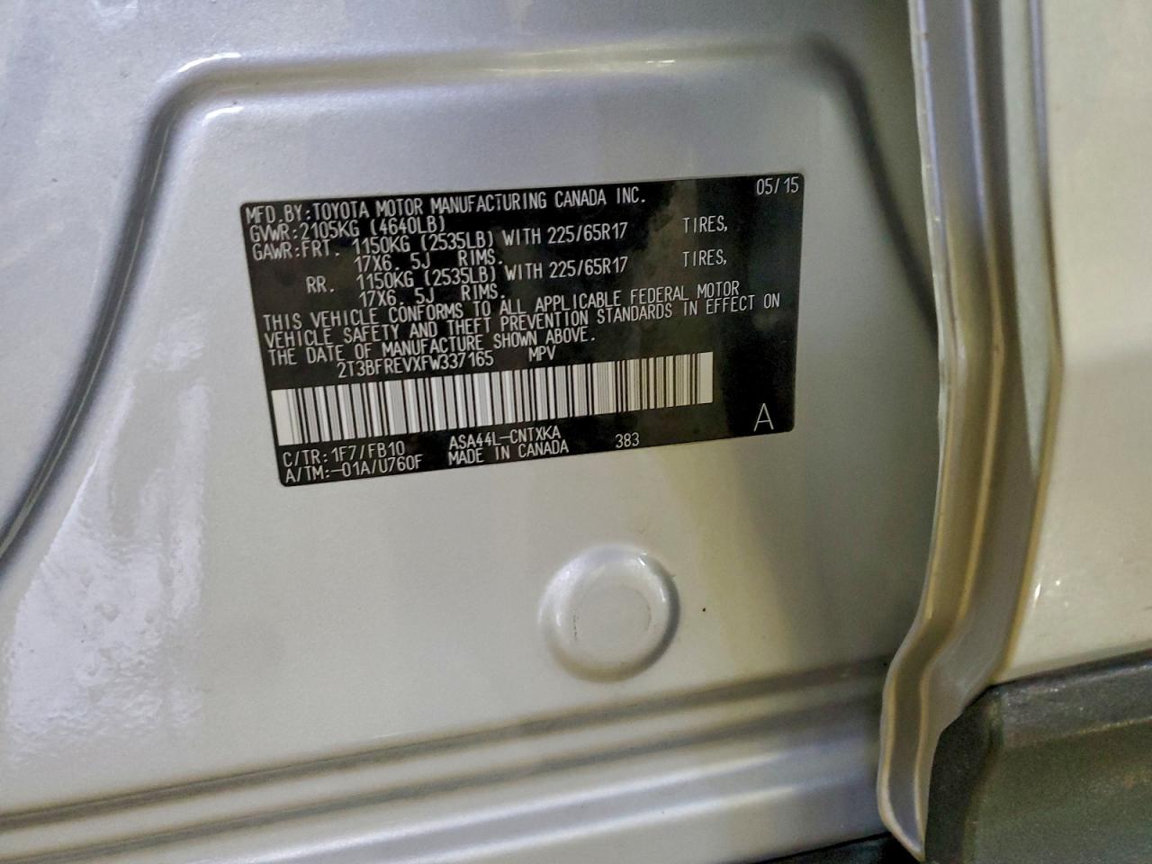 2015 TOYOTA RAV4 LE photo 37