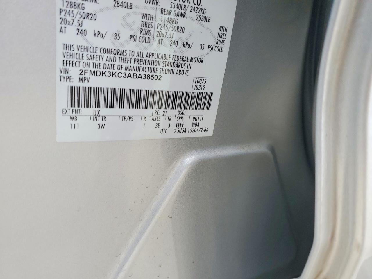 2010 FORD EDGE LIMITED photo 25