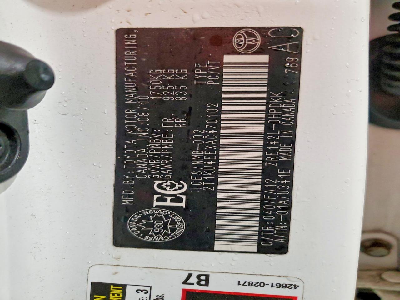 2010 TOYOTA COROLLA MATRIX photo 12