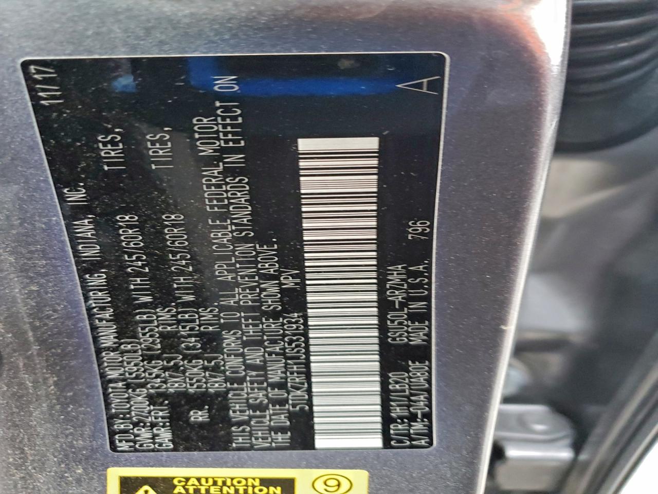 2018 TOYOTA HIGHLANDER SE photo 37