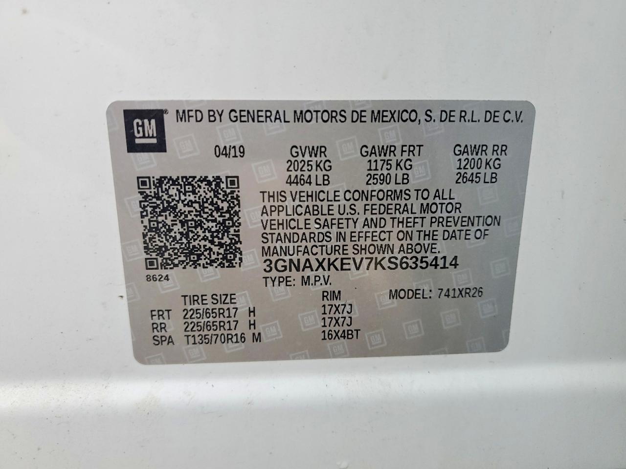 2019 CHEVROLET EQUINOX LT photo 13