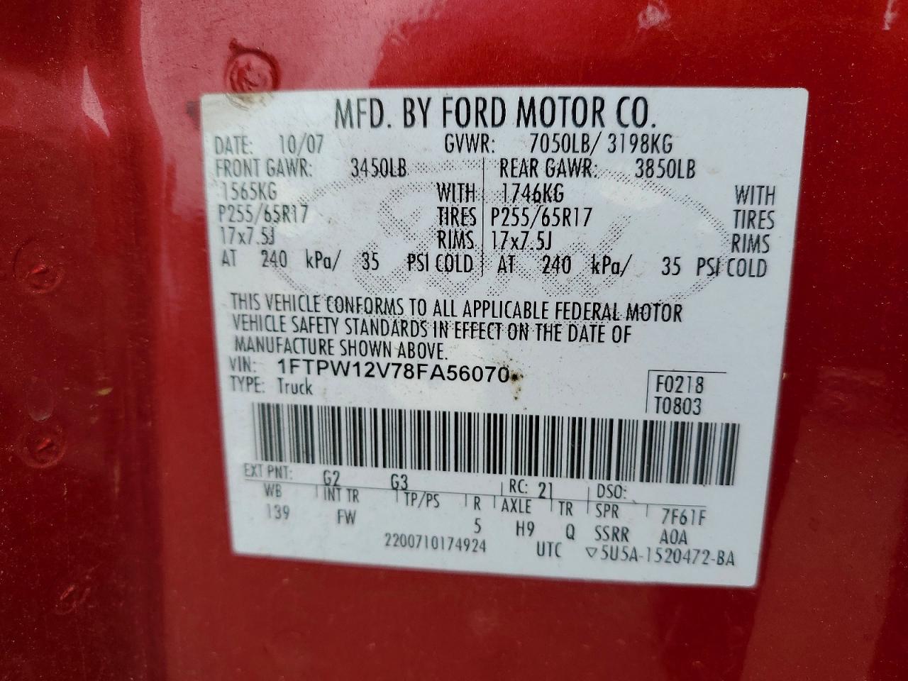 2008 FORD F150 SUPERCREW photo 34