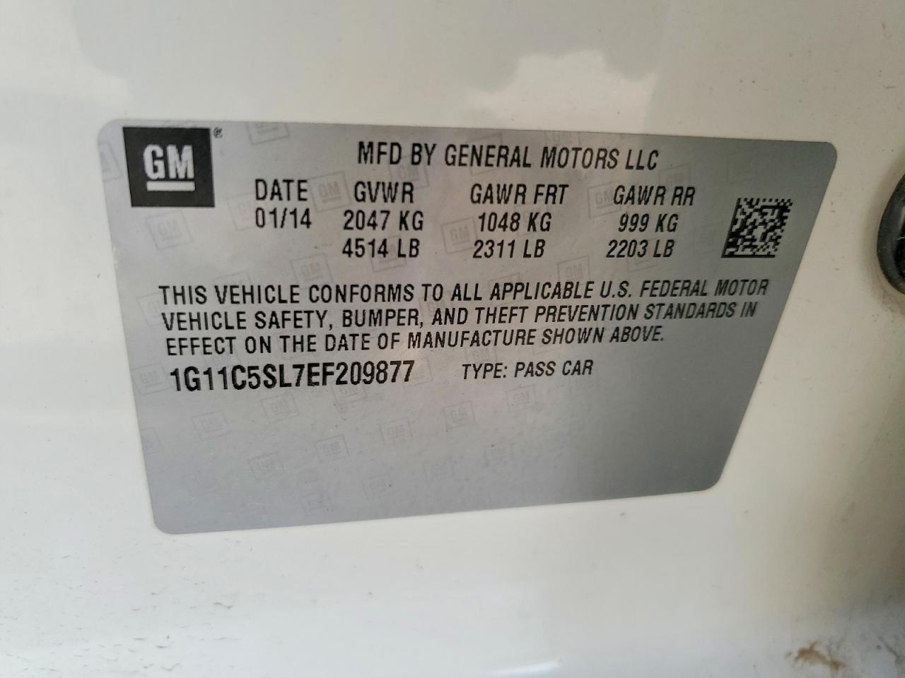 2014 CHEVROLET MALIBU 1LT photo 37