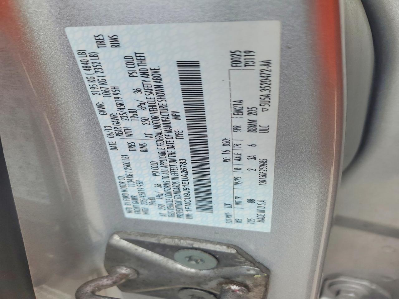 2014 FORD ESCAPE TITANIUM photo 12