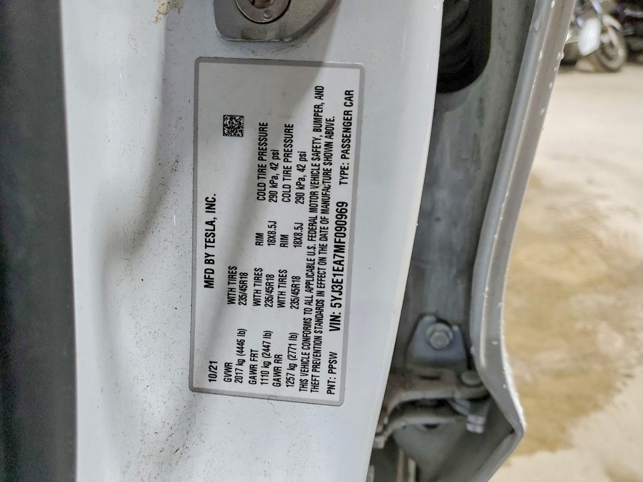 2021 TESLA MODEL 3 photo 12