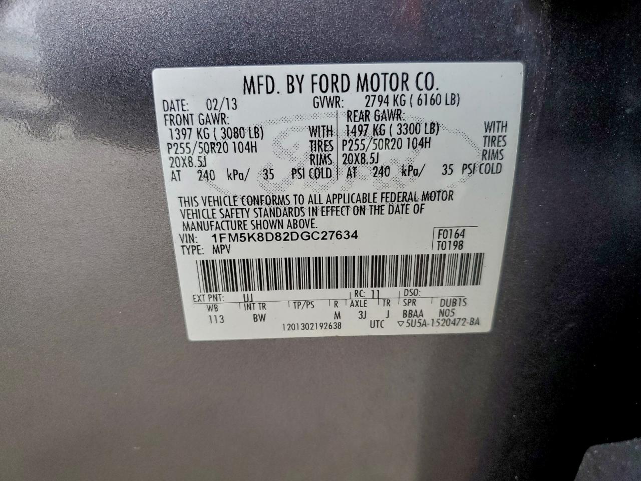 2013 FORD EXPLORER XLT photo 25