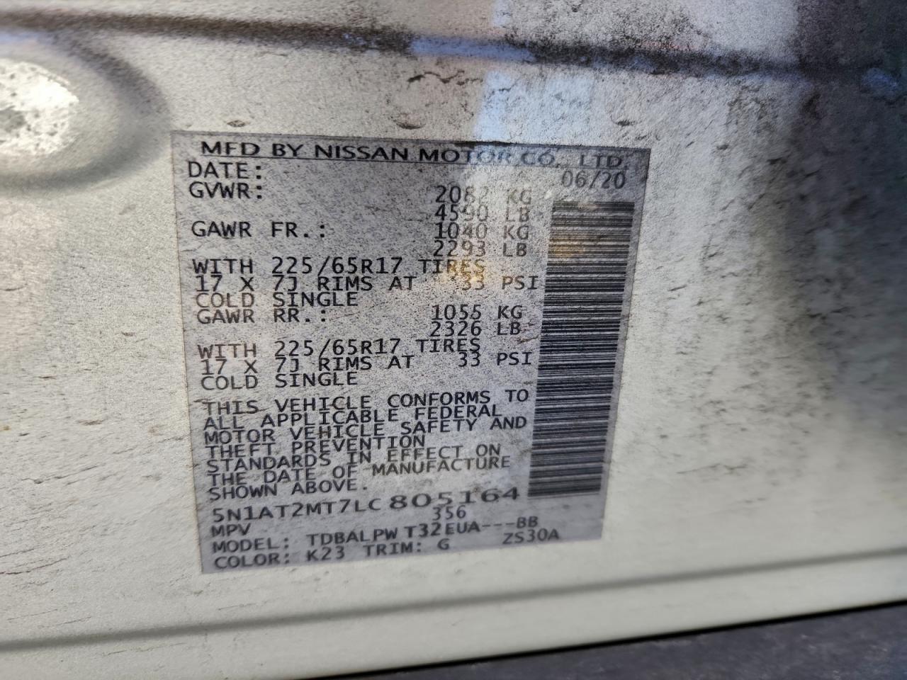 2020 NISSAN ROGUE S photo 25