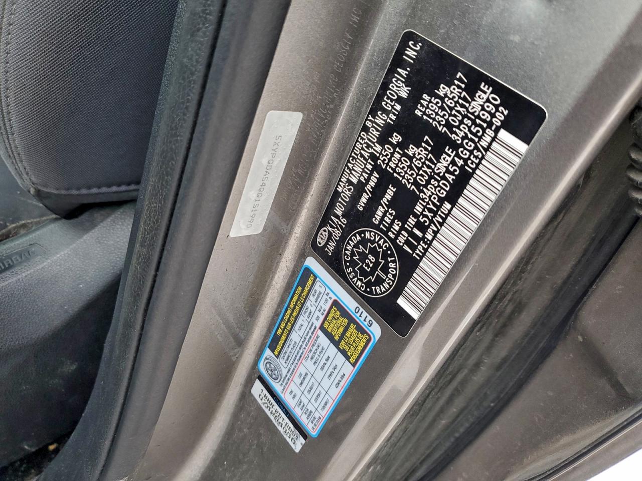 2016 KIA SORENTO LX photo 13