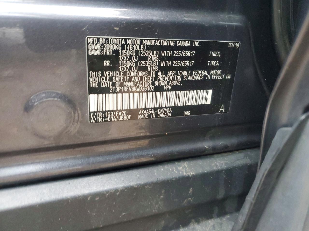 2019 TOYOTA RAV4 XLE photo 25