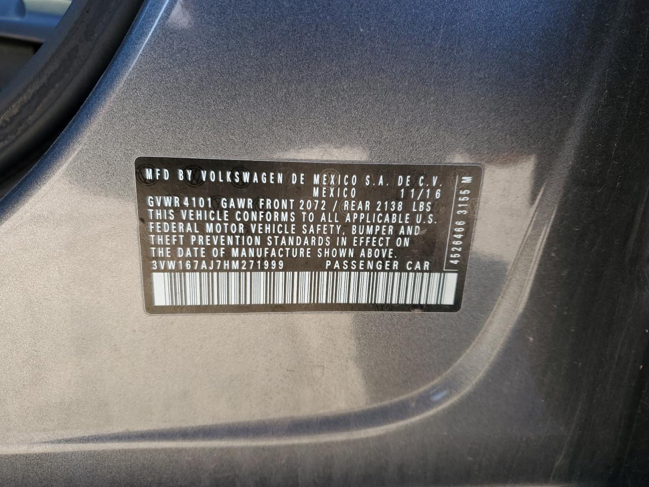 2017 VOLKSWAGEN JETTA S photo 34