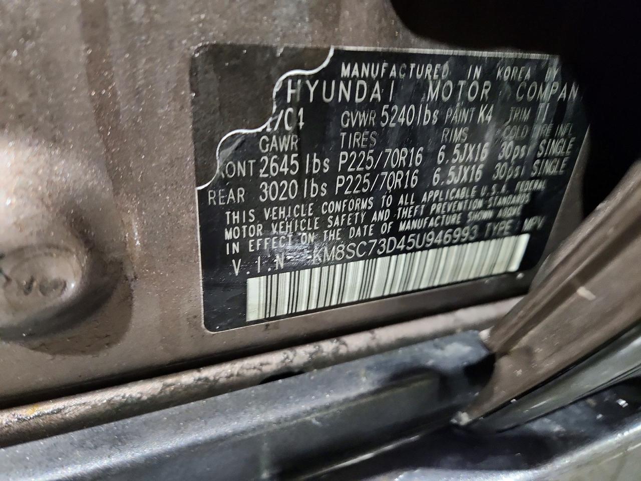 2005 HYUNDAI SANTA FE GLS photo 25