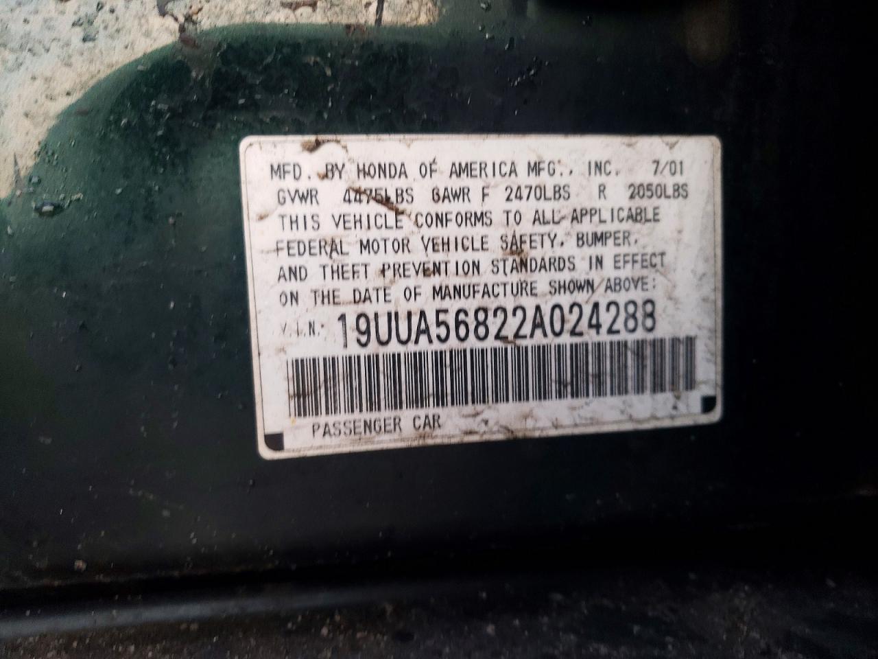2002 ACURA 3.2TL TYPE-S photo 12