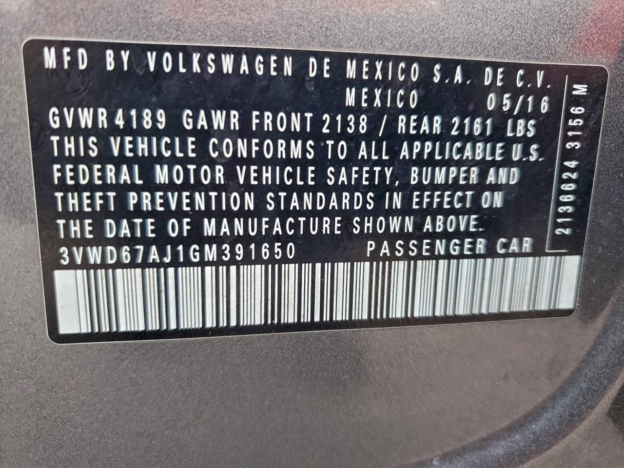 2016 VOLKSWAGEN JETTA SE photo 23
