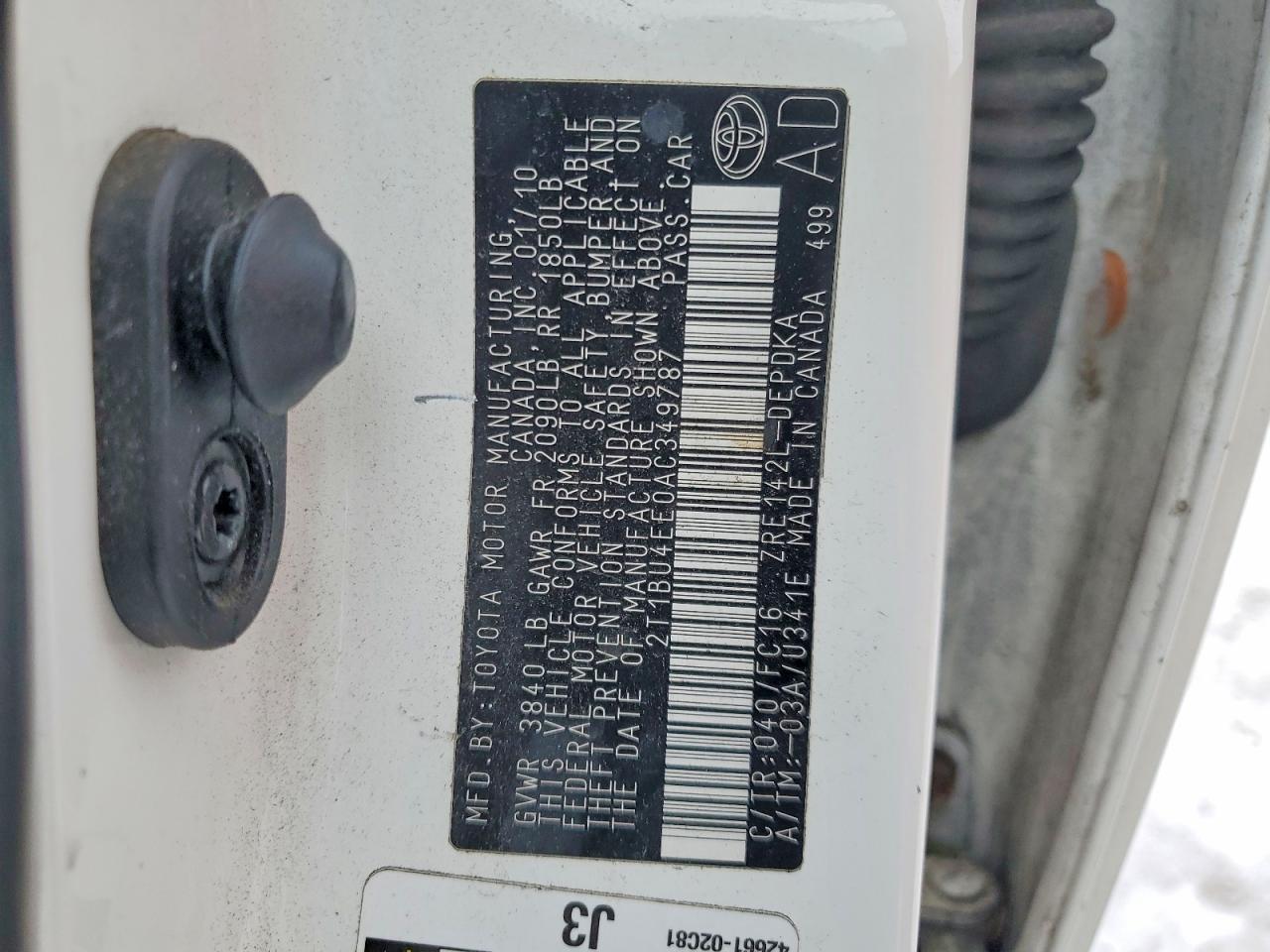 2010 TOYOTA COROLLA photo 45