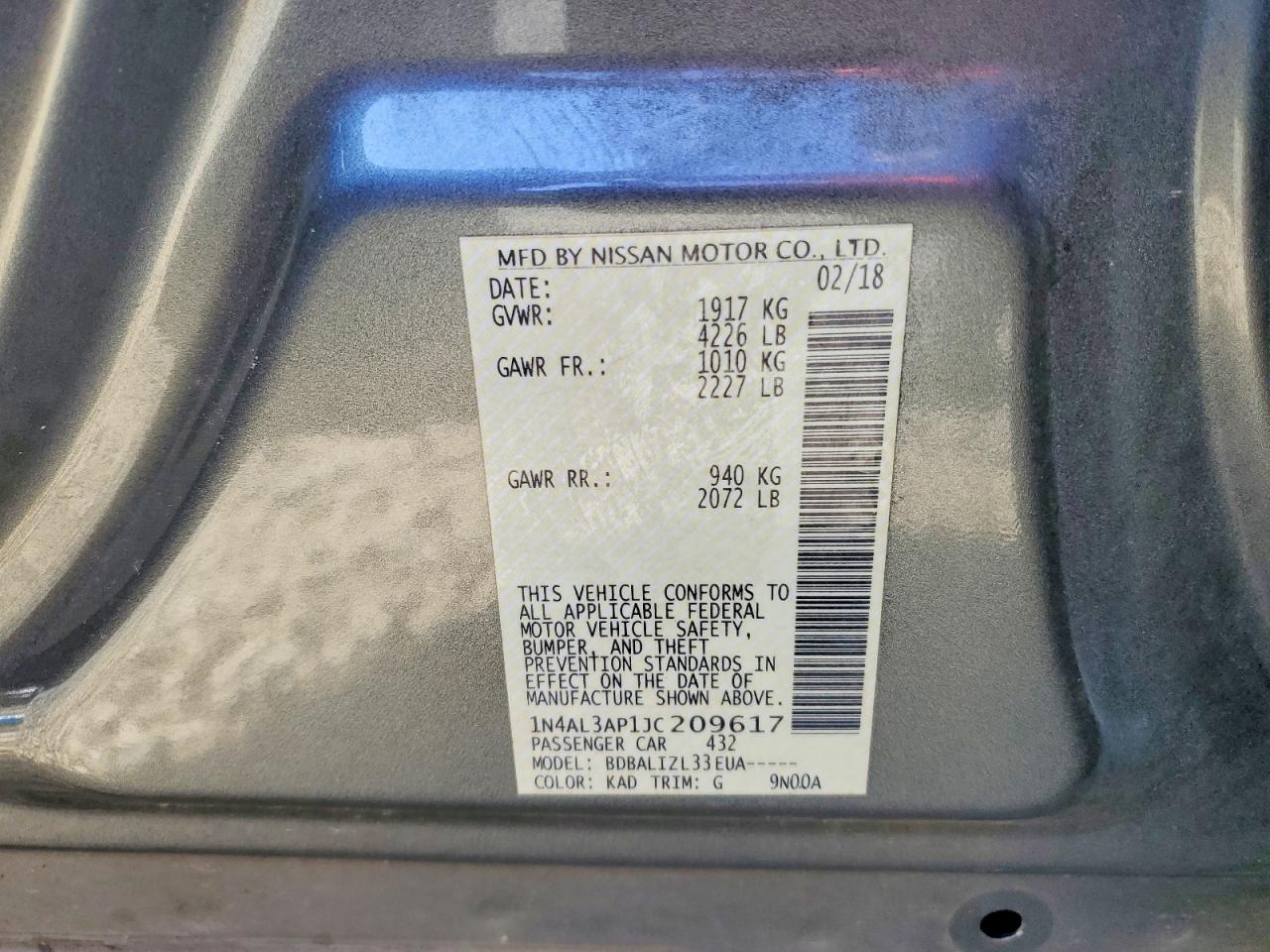 2018 NISSAN ALTIMA 2.5 photo 23