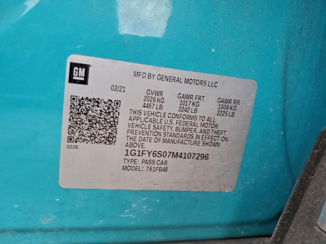 2021 CHEVROLET BOLT EV LT photo 34