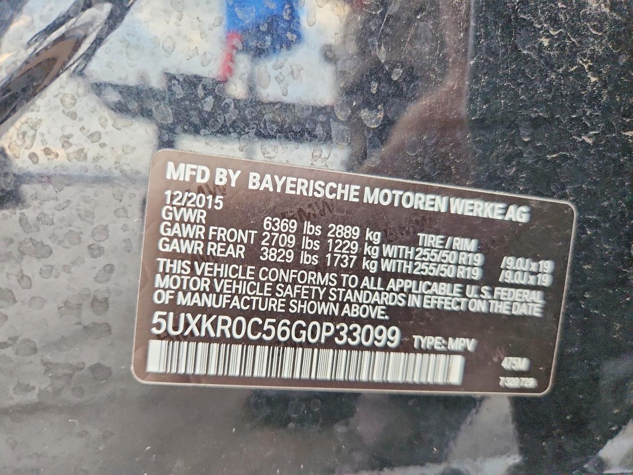 2016 BMW X5 XDRIVE35I photo 12