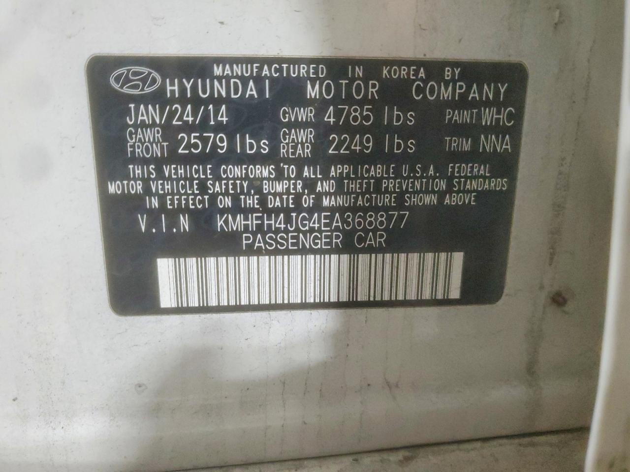 2014 HYUNDAI AZERA LIMITED photo 12