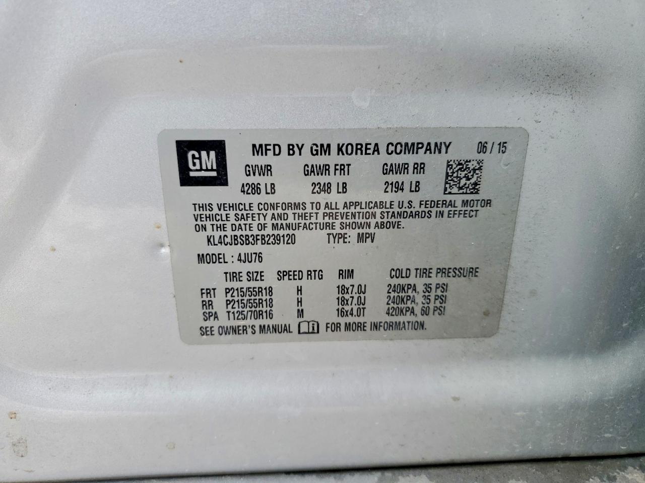 2015 BUICK ENCORE CONVENIENCE photo 25