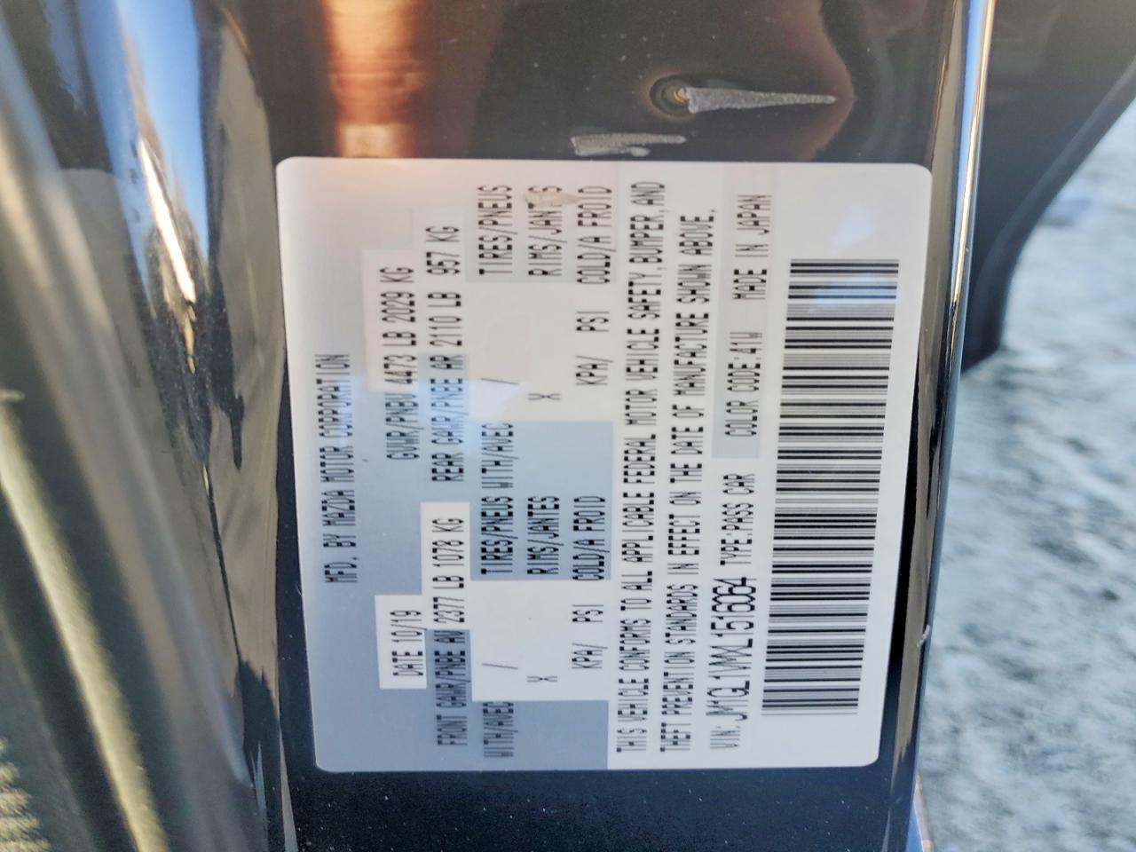 2020 MAZDA 6 TOURING photo 12