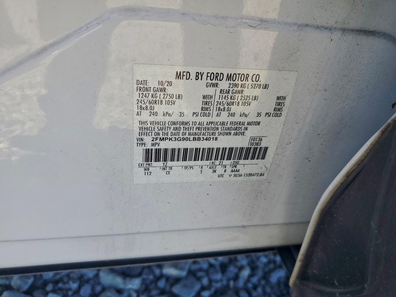 2020 FORD EDGE SE photo 27