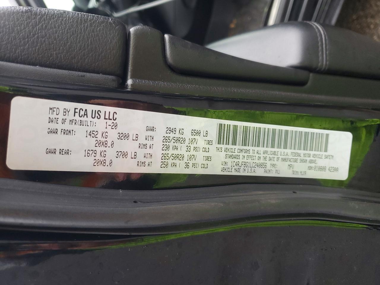 2020 JEEP GRAND CHEROKEE LIMITED photo 13