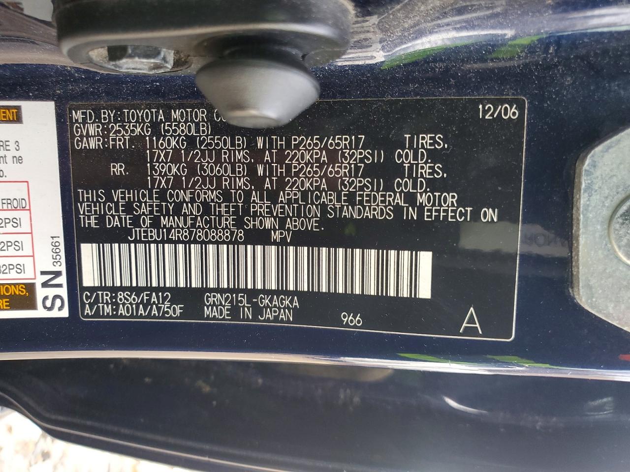 2007 TOYOTA 4RUNNER SR5 photo 25