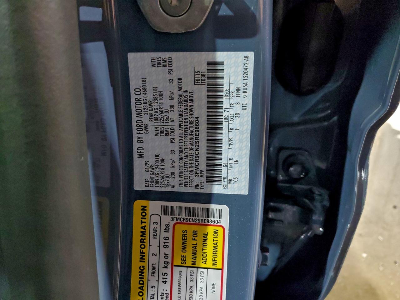 2025 FORD BRONCO SPORT OUTER BANKS photo 13