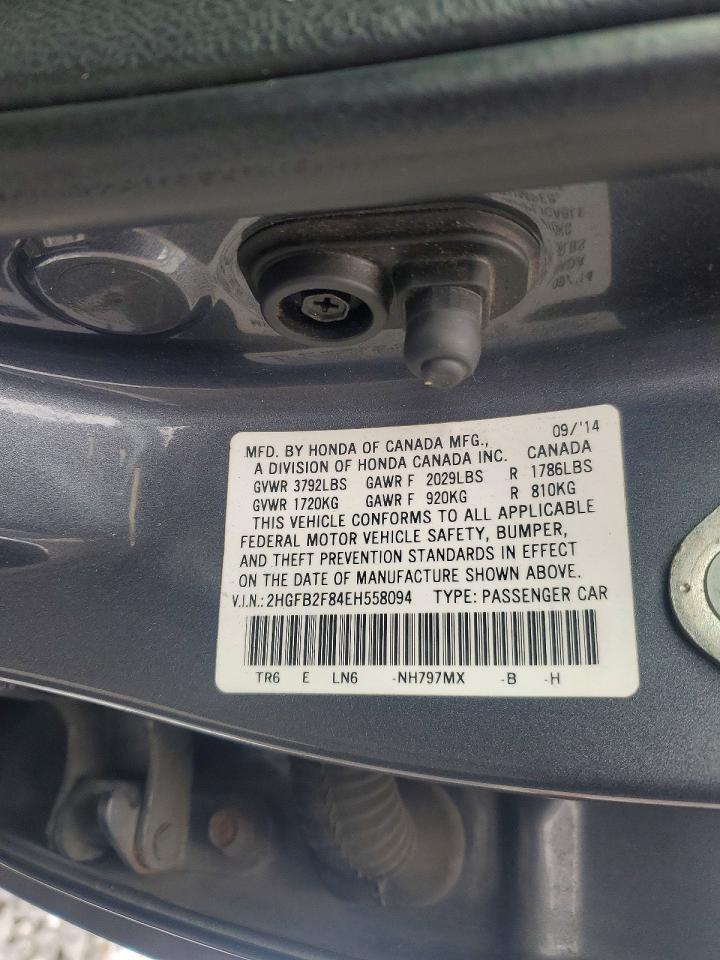 2014 HONDA CIVIC EX photo 13
