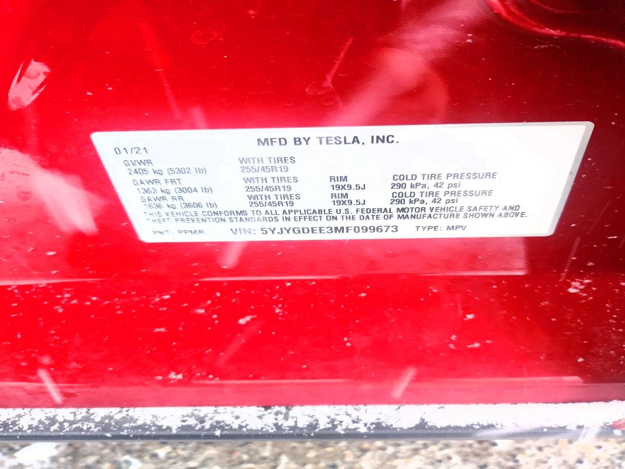 2021 TESLA MODEL Y photo 23