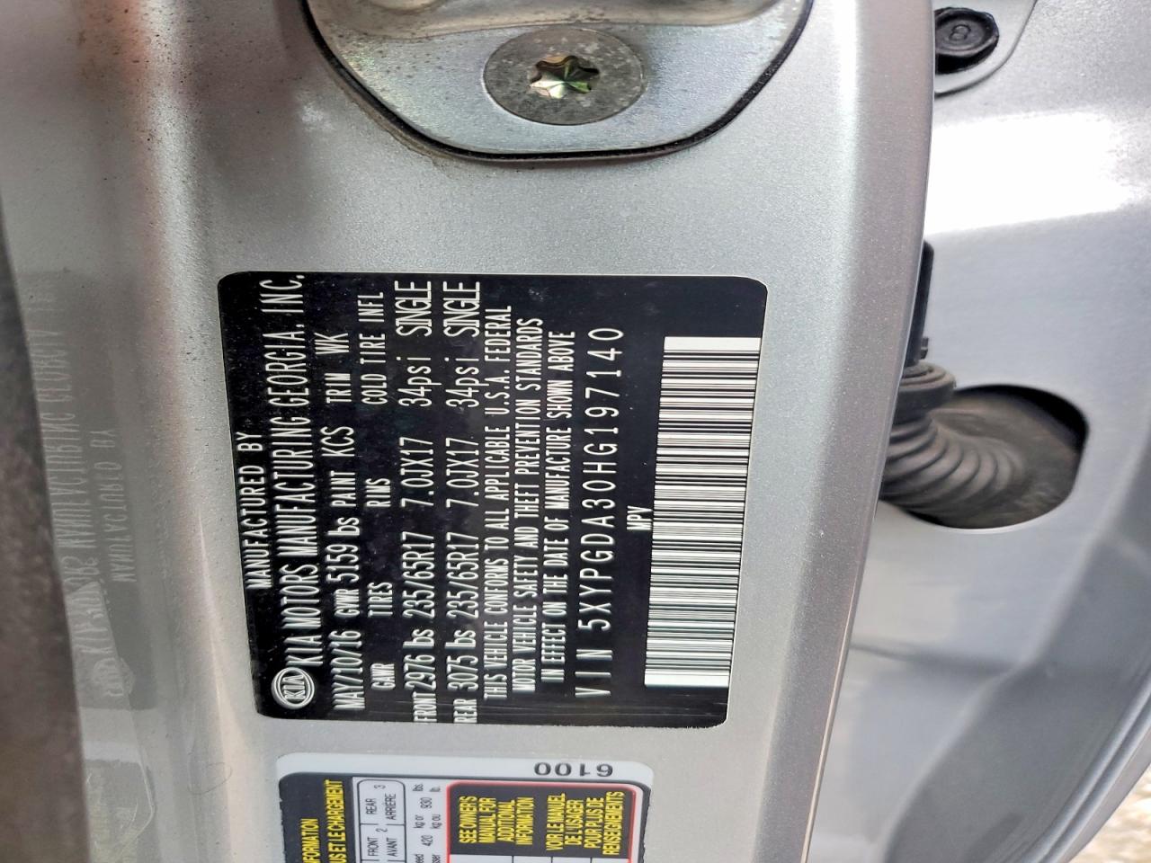 2017 KIA SORENTO LX photo 37