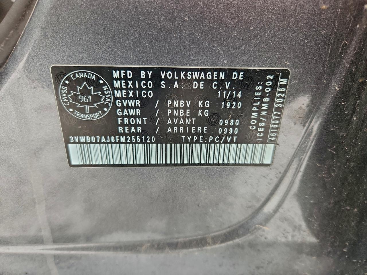 2015 VOLKSWAGEN JETTA SE photo 12