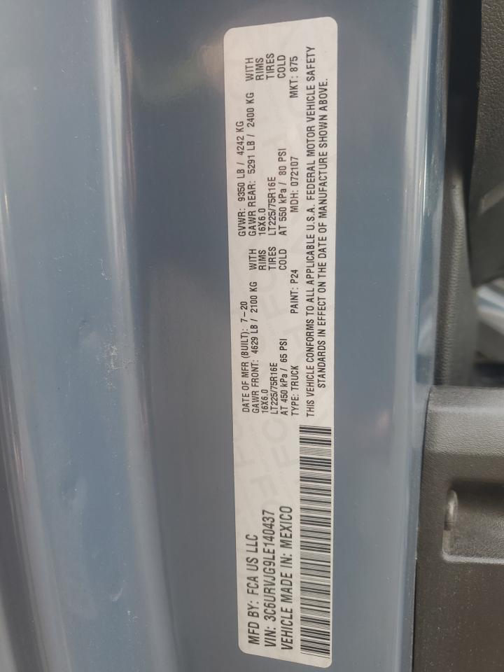 2020 RAM PROMASTER 3500 3500 HIGH photo 14
