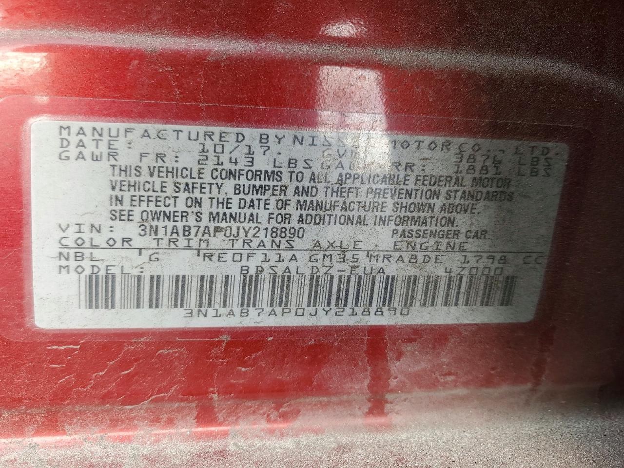 2018 NISSAN SENTRA S photo 12