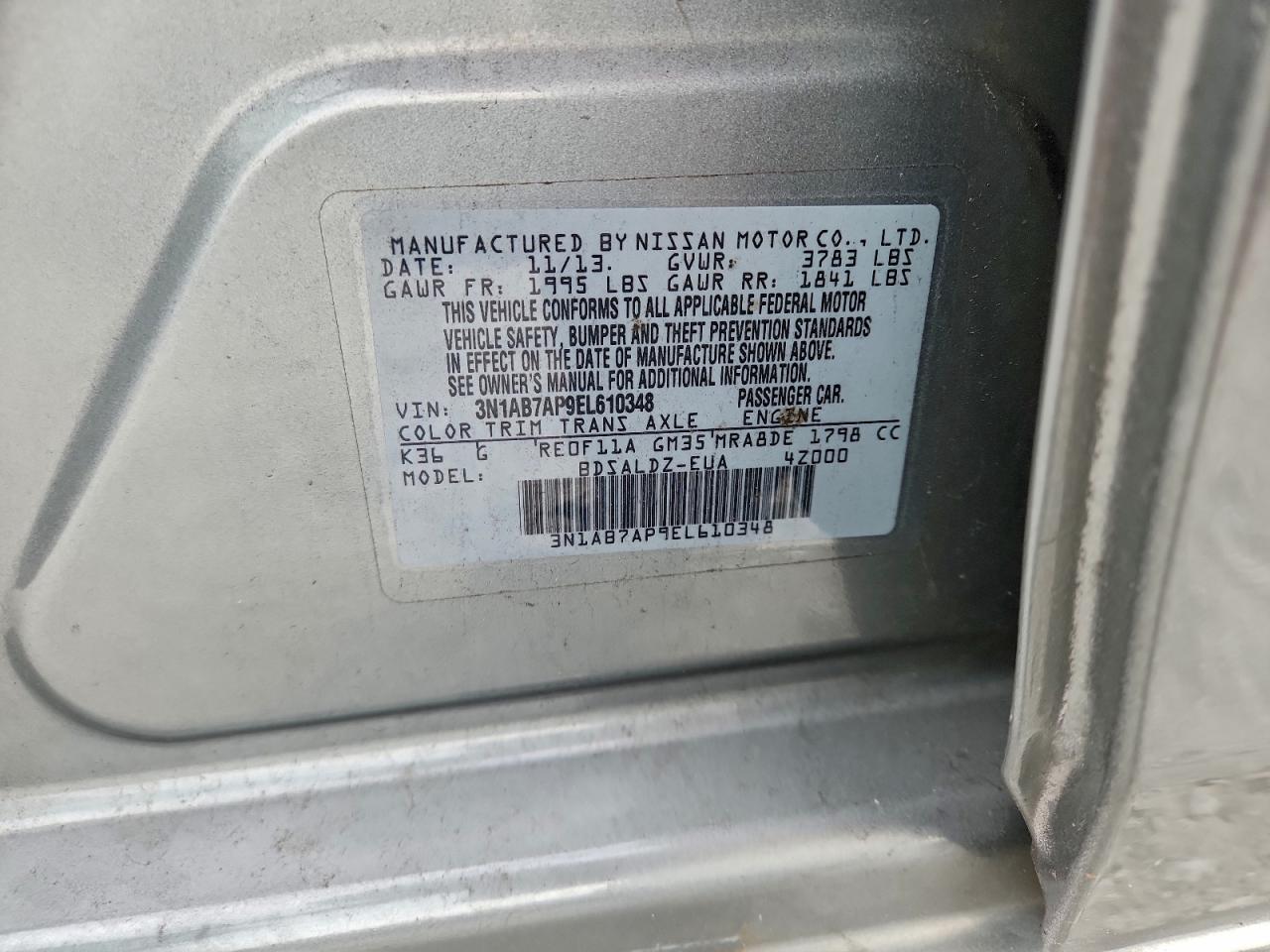 2014 NISSAN SENTRA S photo 12