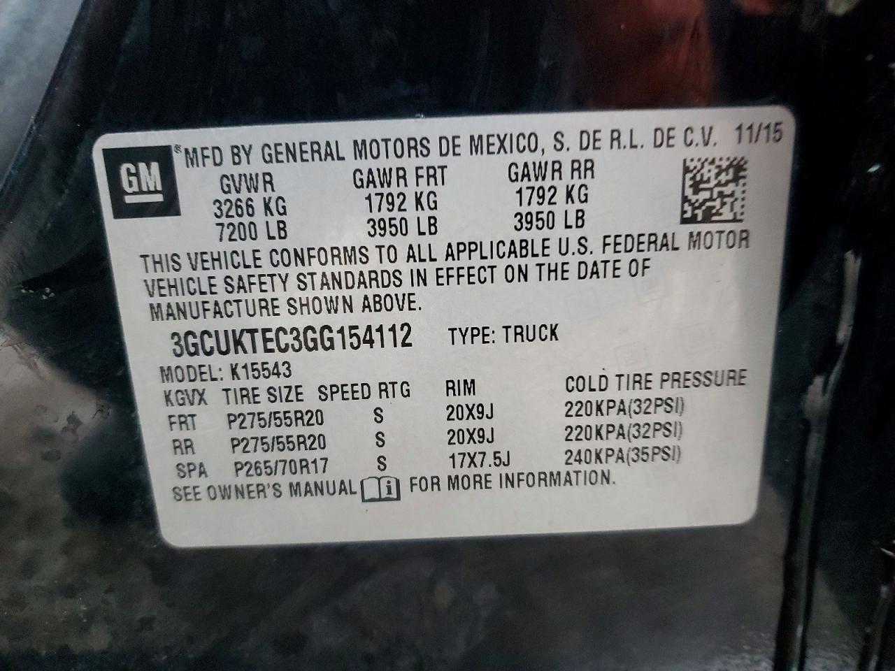2016 CHEVROLET SILVERADO K1500 HIGH COUNTRY photo 12