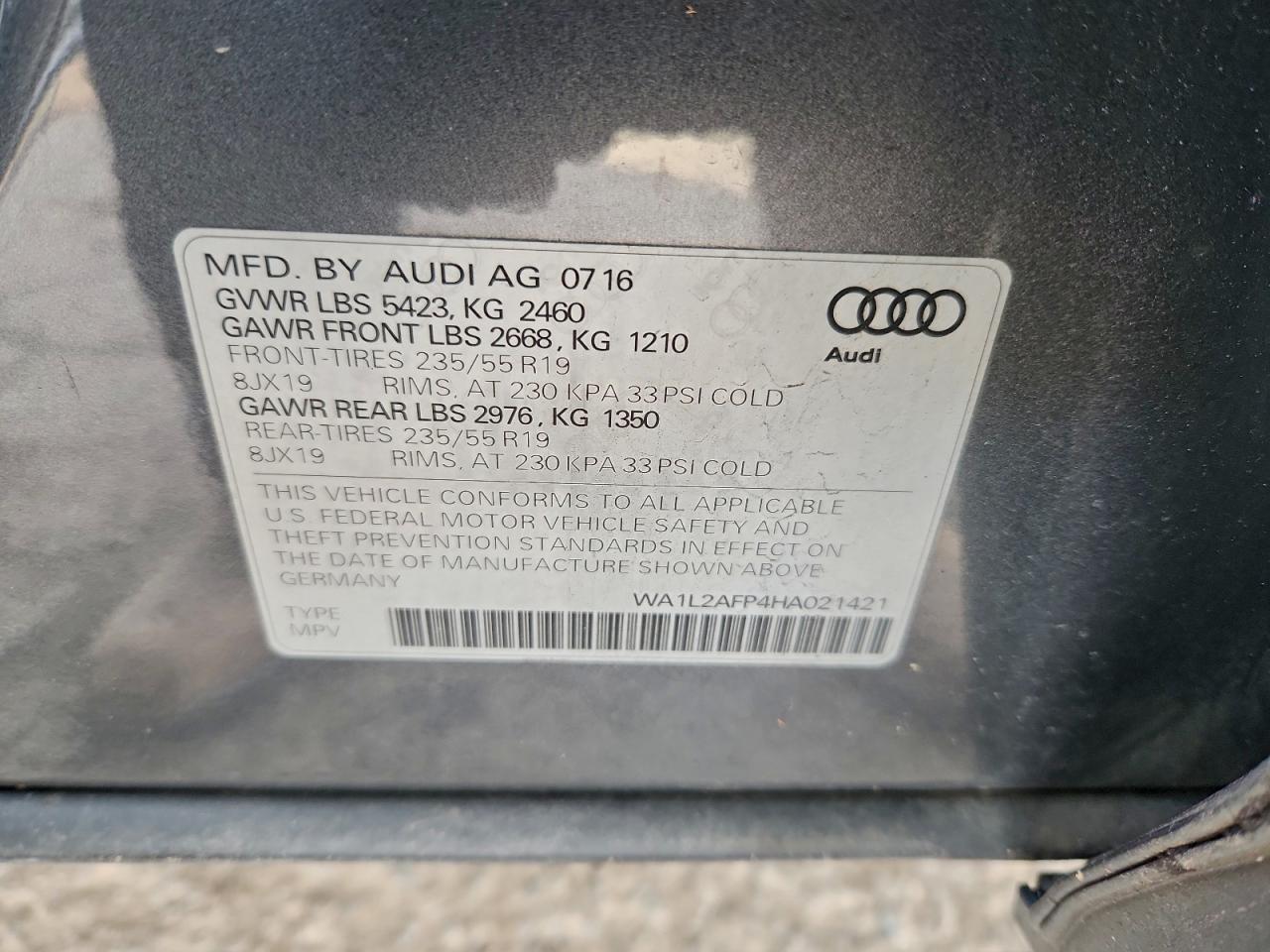 2017 AUDI Q5 PREMIUM PLUS photo 13