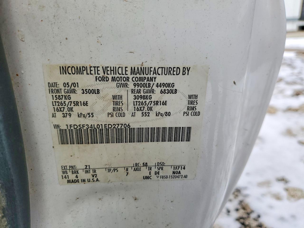 2001 FORD F350 SRW SUPER DUTY photo 12