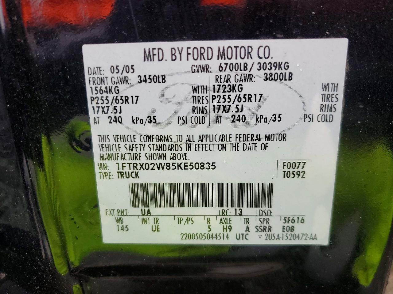 2005 FORD F150 photo 23
