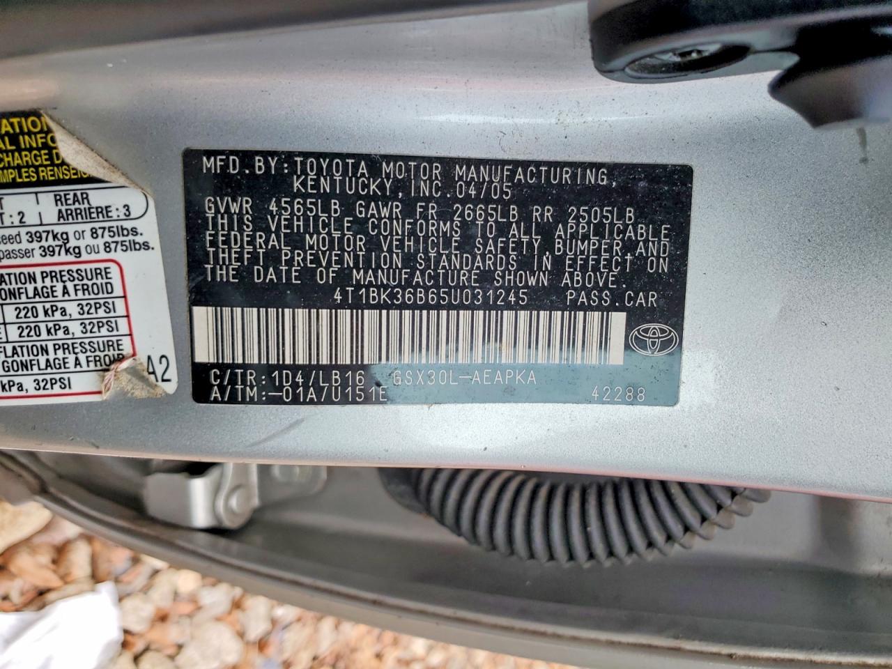 2005 TOYOTA AVALON LIMITED photo 34