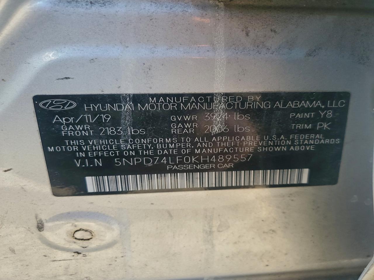 2019 HYUNDAI ELANTRA SE photo 12