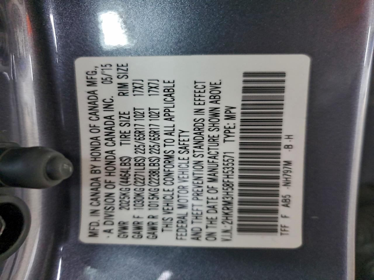 2015 HONDA CR-V photo 12