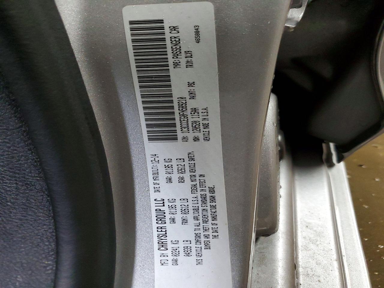 2015 CHRYSLER 200 C photo 25